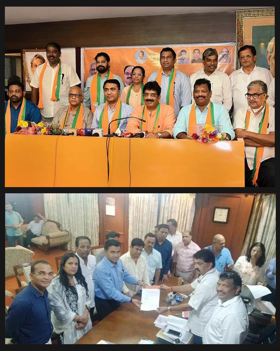 AAPGoa's tweet photo. CongRSS needs AI-generated art because the actual photos of them hopping fences from Congress to the BJP are just too real to handle. https://t.co/kjJIZ8qdg7