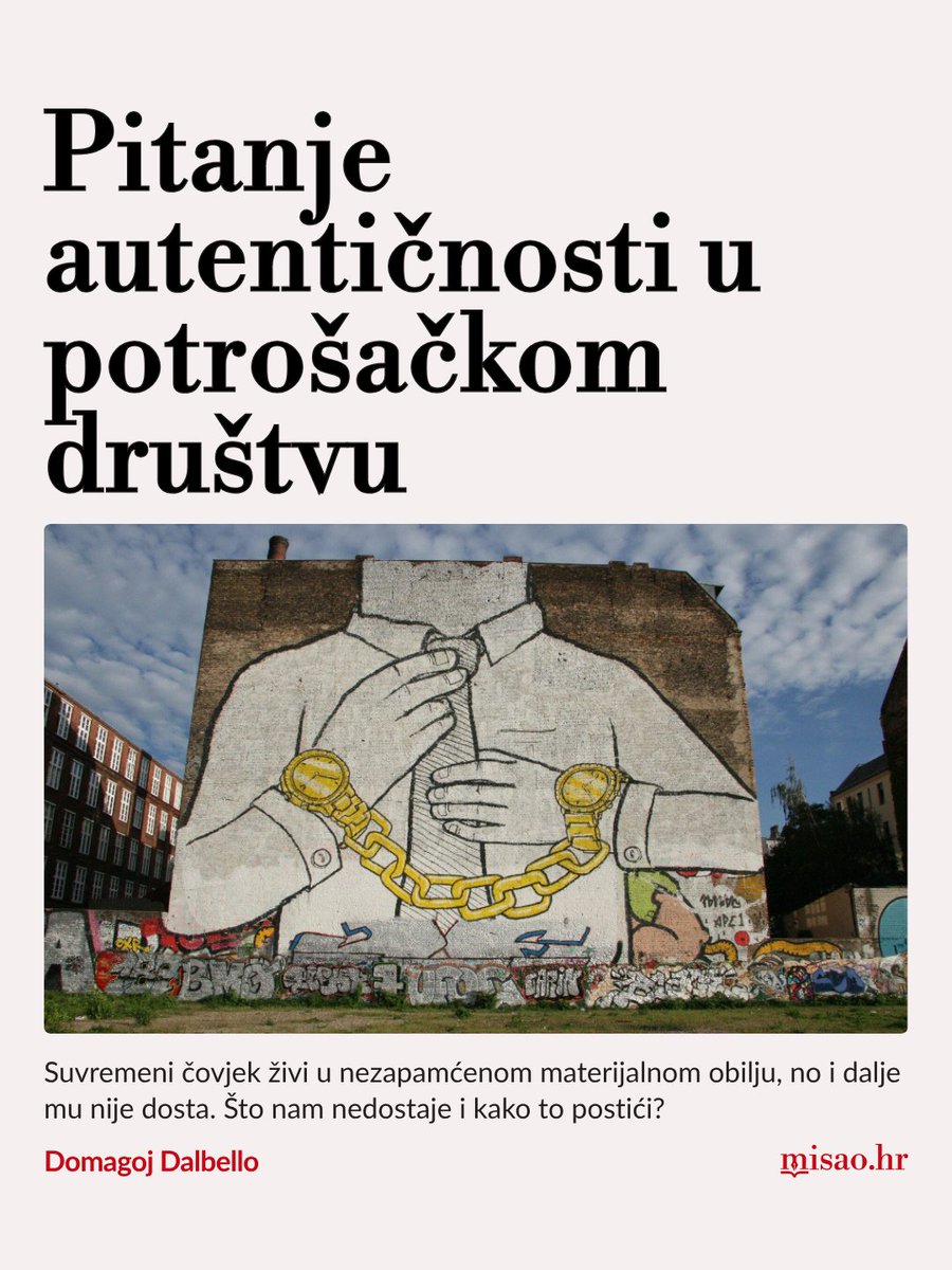 MisaoHr's tweet photo. Suvremeni čovjek živi u nezapamćenom materijalnom obilju, no i dalje mu nije dosta. Što nam nedostaje i kako to postići?

https://t.co/cUllFcX8KI https://t.co/yBR0EvHOl0