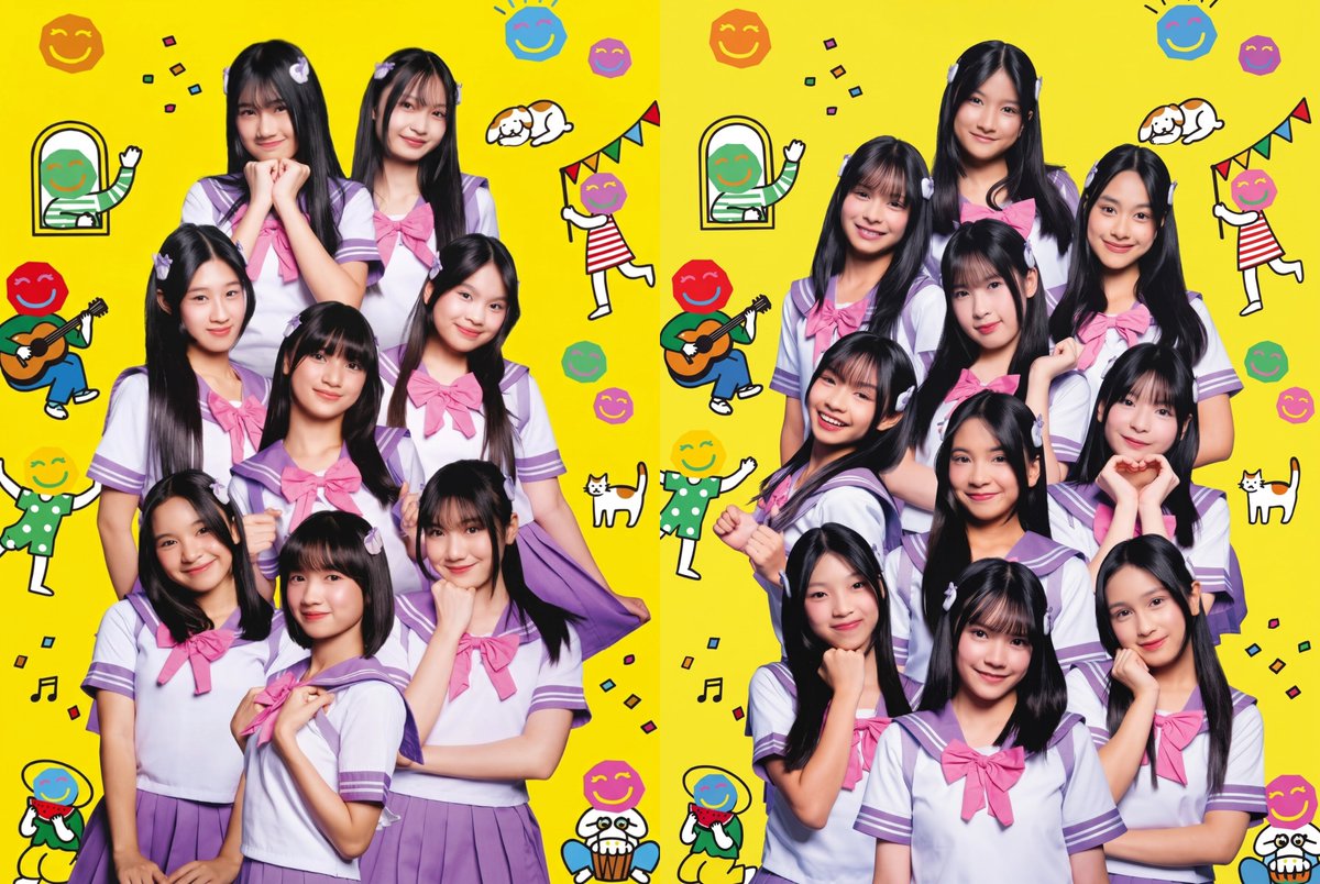 ent_stuff's tweet photo. Generation 13 and 14 of JKT48 💛💜 https://t.co/RdVk6zQJqu