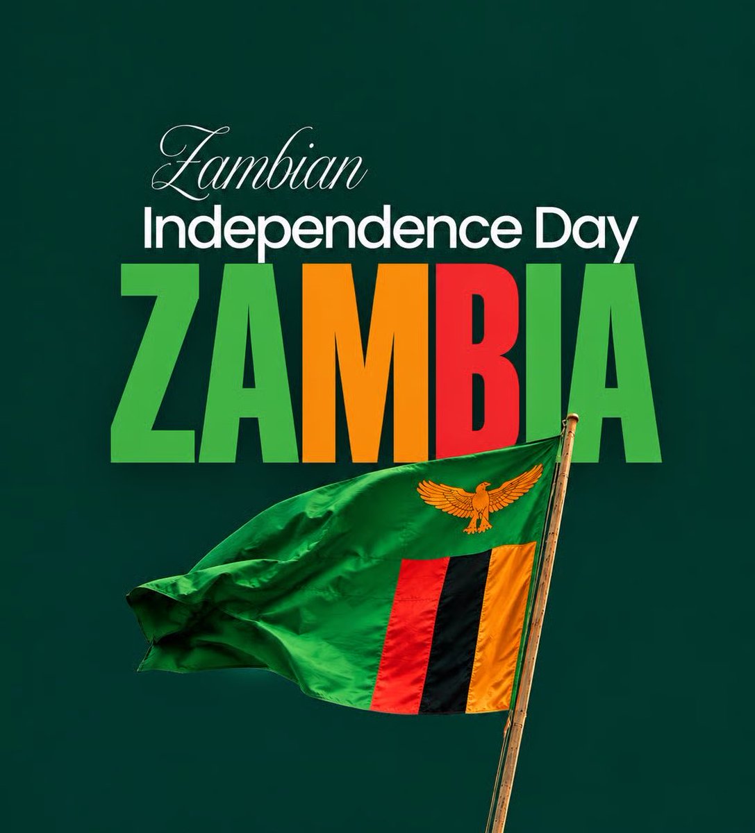SrZanga's tweet photo. Happy Independence Day, Mother Zambia.            
            💚❤️🧡🖤🦅🖤🧡❤️💚 https://t.co/fUYckmnPbW