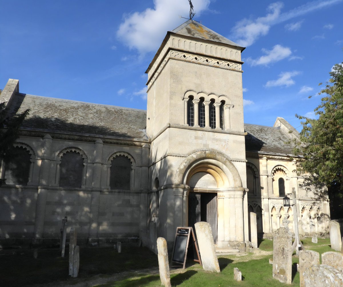 ianebbage1's tweet photo. St Peter's, Tickencote in Rutland is best known for its remarkable Norman chancel arch: in 1792 under the patronage of Miss Eliza Wingfield it was given a neo-Romanesque make-over by the architect Samuel Pepys Cockerell, great-great nephew of the diarist. #steeplesaturday https://t.co/x1rMqw9Gw6