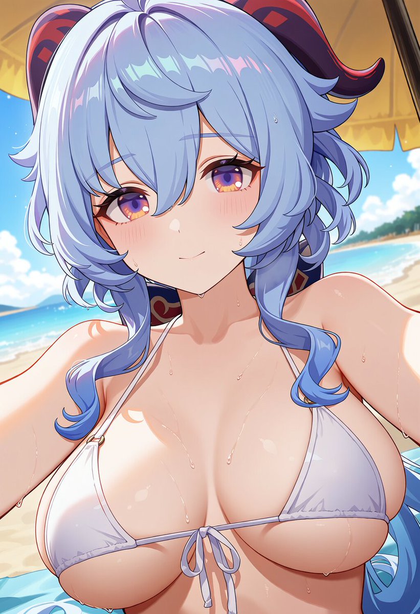FfAxis's tweet photo. こうして海辺でゆっくりするのも……たまには悪くありませんね。
お仕事のことを少しだけ忘れて、波の音を聞いていると……心まで軽くなる気がします。
もしよろしければ……もう少しだけ、隣にいませんか？

甘雨(ganyu)/原神(genshin impact) https://t.co/CPz7MmMCyw