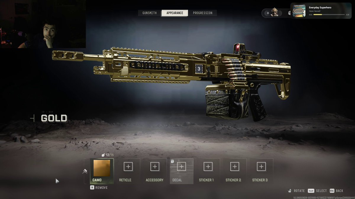MagicGdc's tweet photo. FiNN LMG 
Gold 1/33

I wanted to get an annoying gun for my first gold (which is why I did an LMG) 
HOLY FK IS THIS GUN SO INCONSISTENT. GETTING LONGSHOTS IS THE MOST PAINFUL THING BECAUSE THE MAPS ARENT MADE FOR LONGSHOTS, AND GROUNDWAR IS COMPLETE ASS.
anyways onto the next! https://t.co/Agkh3qLRJq