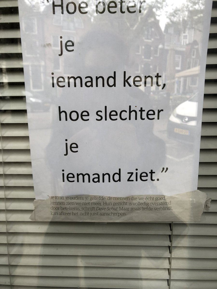 MonicaKeyzer's tweet photo. 💖
"Hoe beter
je
iemand kent,
hoe slechter
je
iemand ziet."

#straattaal Lindengracht - Amsterdam.

#SpreukVanDeWeek https://t.co/LWDc2fCrET