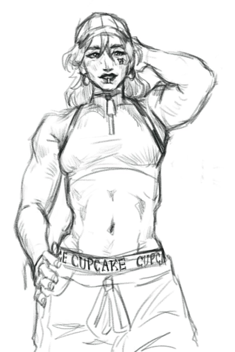 trashpocket4's tweet photo. dawg, look at my lifeguard 🫪 // 

quick sketch of vi https://t.co/hbS3fZhAtb