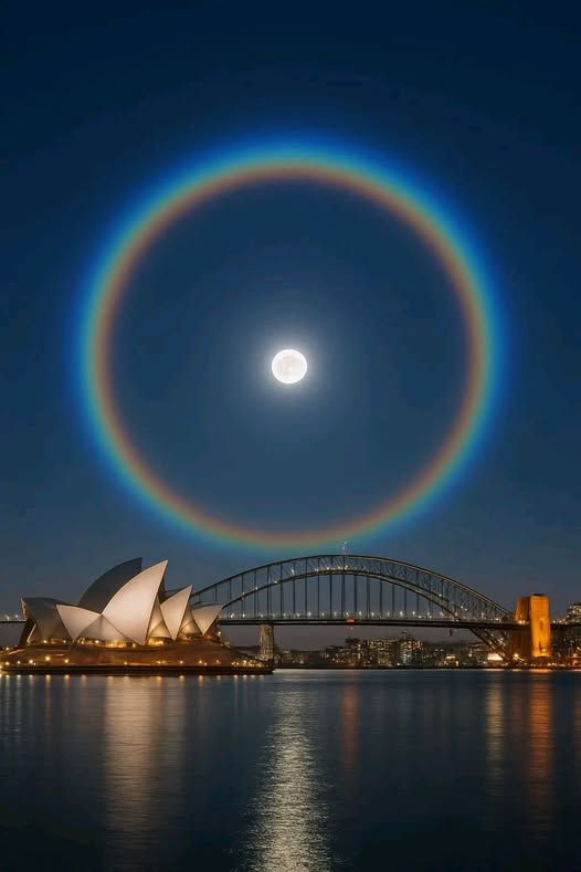 Thespacetechguy's tweet photo. “The halo of the sky over the Port Bridge” https://t.co/FmuuRKMYPK