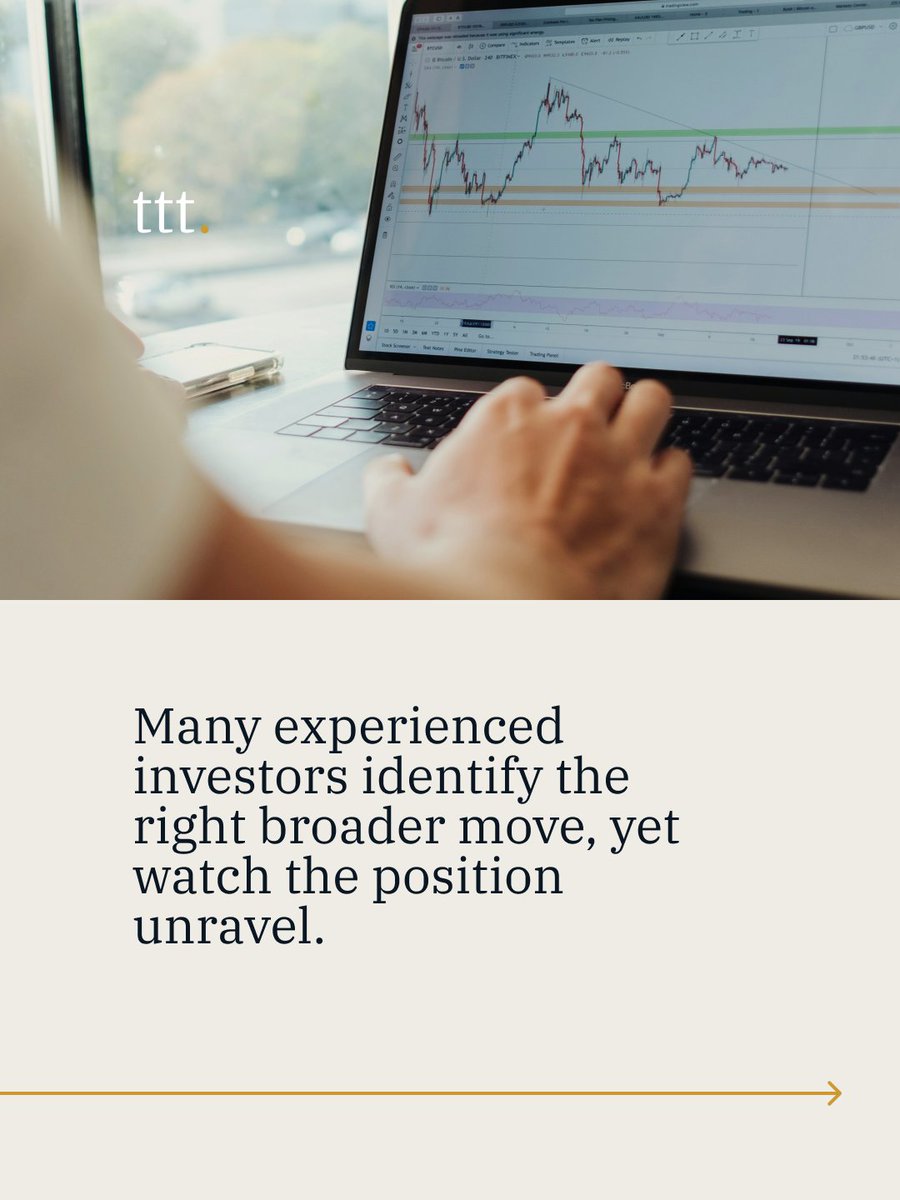 TheTechTraders's tweet photo. Being right on market direction is only half the equation.

Many experienced investors identify the right broader move, yet watch the position unravel. A late entry, the wrong contract structure, shifting volatility, or waiting too long to step aside can erase weeks of steady progress.

Options compress multiple high-stakes decisions into a single moment.

When real capital is exposed, emotion and the urge to get back to even often replace discipline.

At The Technical Traders, our Options Trading Signals (OTS) service approaches options with an institutional, risk-first standard:

• Follow the broader market evidence before selecting a strategy.
• Define the exact risk parameters prior to exposure.
• Manage the trade through every stage rather than relying on unguided alerts.
• Step aside when prevailing conditions do not justify risk.

True wealth stewardship is not about seeking home runs or constant screen engagement. It is about fewer setbacks, disciplined execution, and protecting your peace of mind.

Explore how structured options discipline preserves both capital and perspective at https://t.co/y7QwHyFmkw

#WealthPreservation #RiskManagement #DisciplinedInvesting