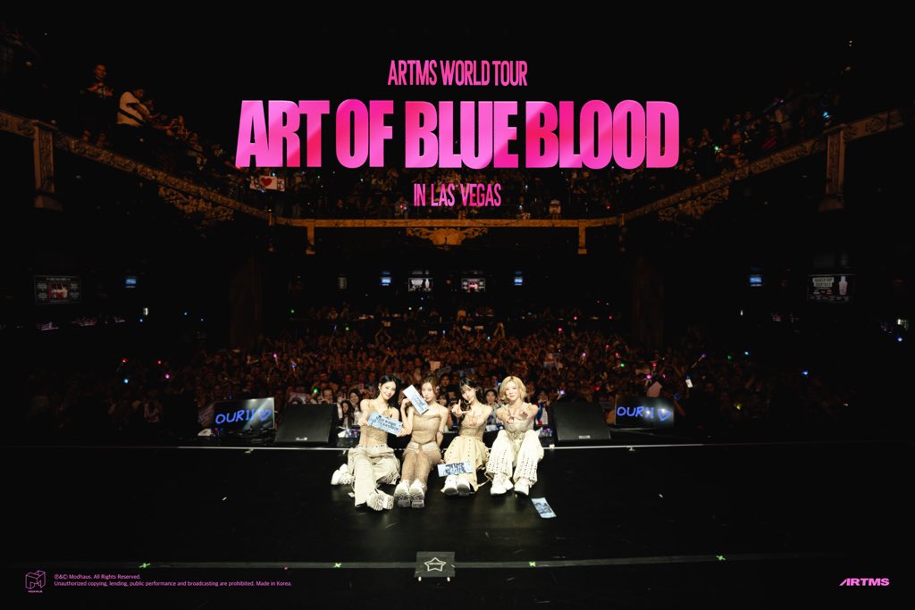 official_artms's tweet photo. ARTMS <Art of BLUE BLOOD> in Las Vegas

Las Vegas OURII, 오늘 저희랑 신나게 즐기셨나요? 🎤 🎶
무대에서 여러분을 만날 수 있어 정말 좋았어요. 보내주신 환호와 응원, 하나하나 감사히 간직할게요! 🫶

Las Vegas OURII, did you have fun with us tonight? 🎤 🎶
We loved seeing you all out there. Thank you for every cheer and all the love you gave us! 🫶

#ARTMS #아르테미스 #OURII
#Art_of_BLUEBLOOD