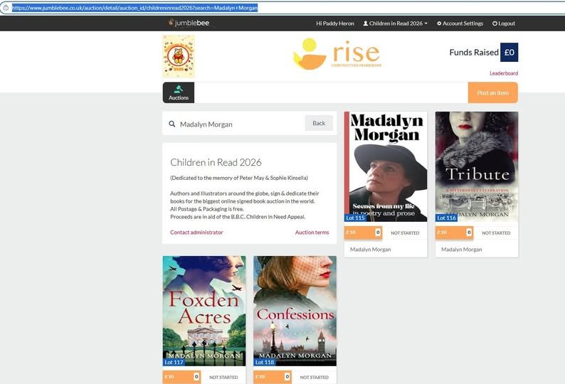 ActScribblerDJ's tweet photo. Great books donated by great authors to 
@ChildrenInRead have already raised over £4,800, and every penny goes to the charity Children in Need 
@BBCCiN
 
I have 5 books in the auction. Please bid and help me raise money for this wonderful cause. https://t.co/8uOvc2LDEc https://t.co/gVCFaY94x4