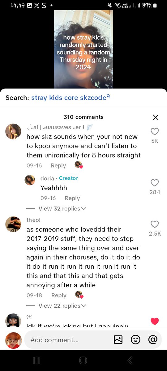 MeowCookieLia's tweet photo. I don't understand why ex stays love making the "omg skz music is so bad now" their whole personality https://t.co/ZWJ9HhPptM