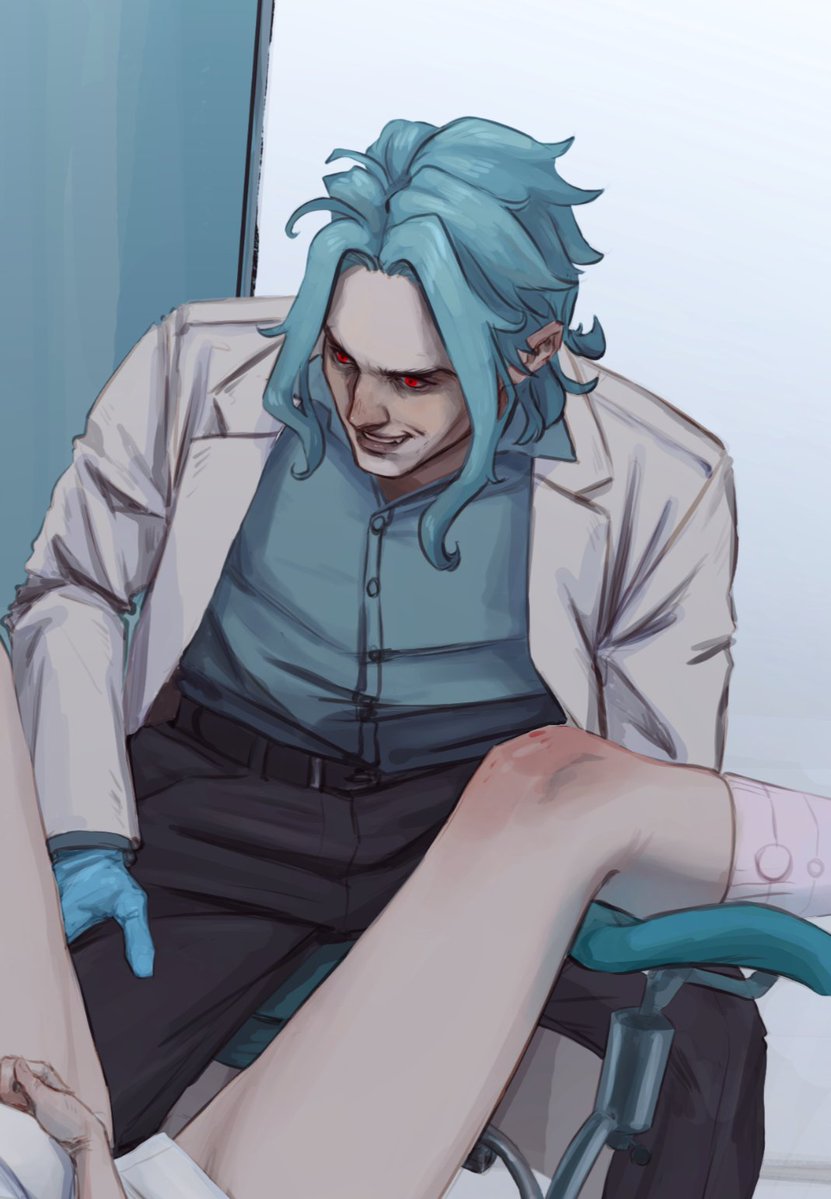Strawberry_SW's tweet photo. the customer's wish, but my bad dream, bro. I'm afraid of gynecologists.

#Dottore https://t.co/if22klWpvN