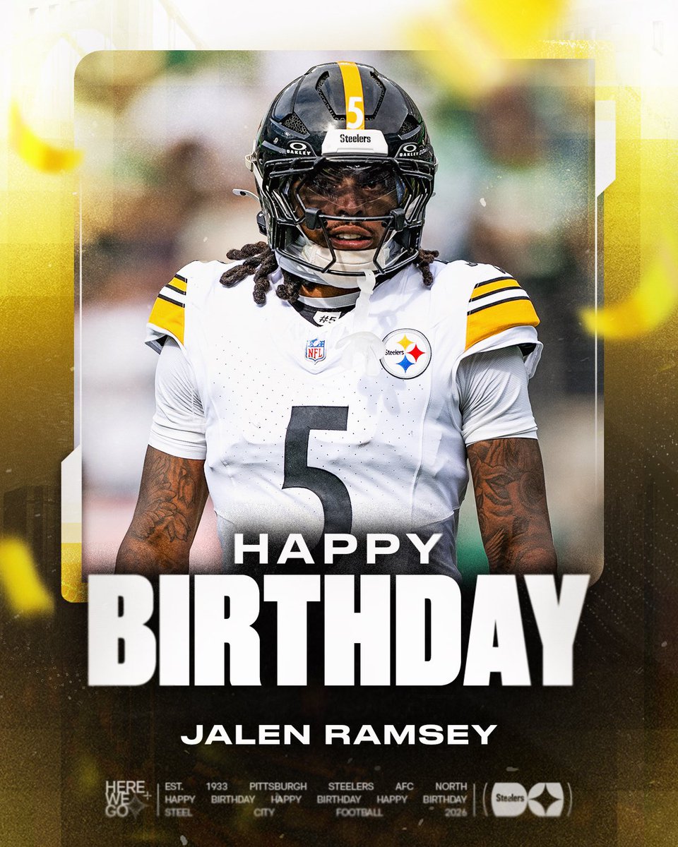 steelers's tweet photo. HBD @jalenramsey‼️ https://t.co/HfFUF7lIgv