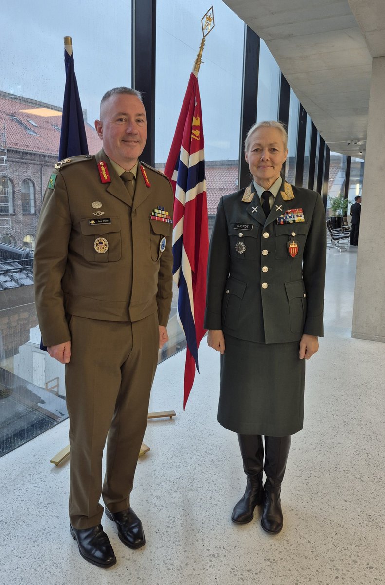 UN_Command's tweet photo. During a visit to Oslo, UNC Deputy Commander Lieutenant General Scott Winter met with Lieutenant General Ingrid Gjerde, Chief of Defence Staff, to thank Norway for their continued support to UNC and its readiness priorities.

#UnderOneFlag 🇳🇴 🇰🇷 🇺🇳 https://t.co/iXCZ6d5aC9