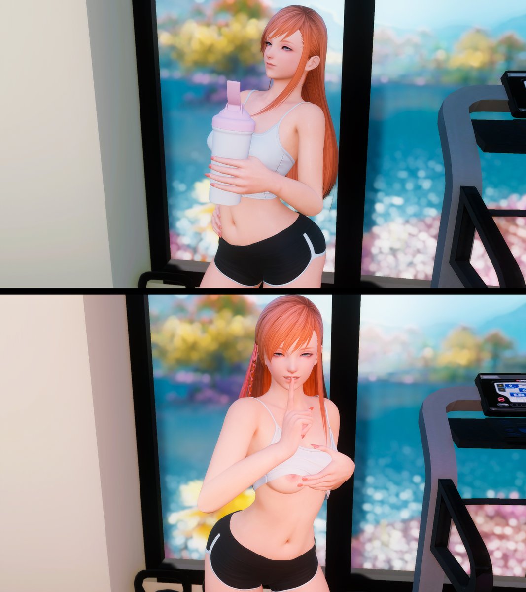 HuberteHq's tweet photo. Ryne
In front of the gym’s floor-to-ceiling windows, Ryne had just finished cardio. Sweat slid down her firm abdomen, soaking her white sports bra. She shook her bottle and pressed a finger to her lips. “Shh… stay quiet.”Ryne slid down the straps…
#ff14nsfw #ff14lewd #ffxivnsfw https://t.co/2FeFefYCWy