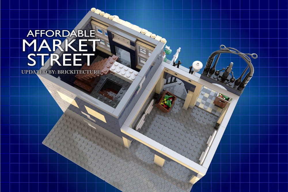 Rebrickable's tweet photo. Affordable Market Street (2026 Update) by Brickitecture_Bricks #MOC-281114 #lego #rebrickable #legomoc https://t.co/RaLzLei7uI