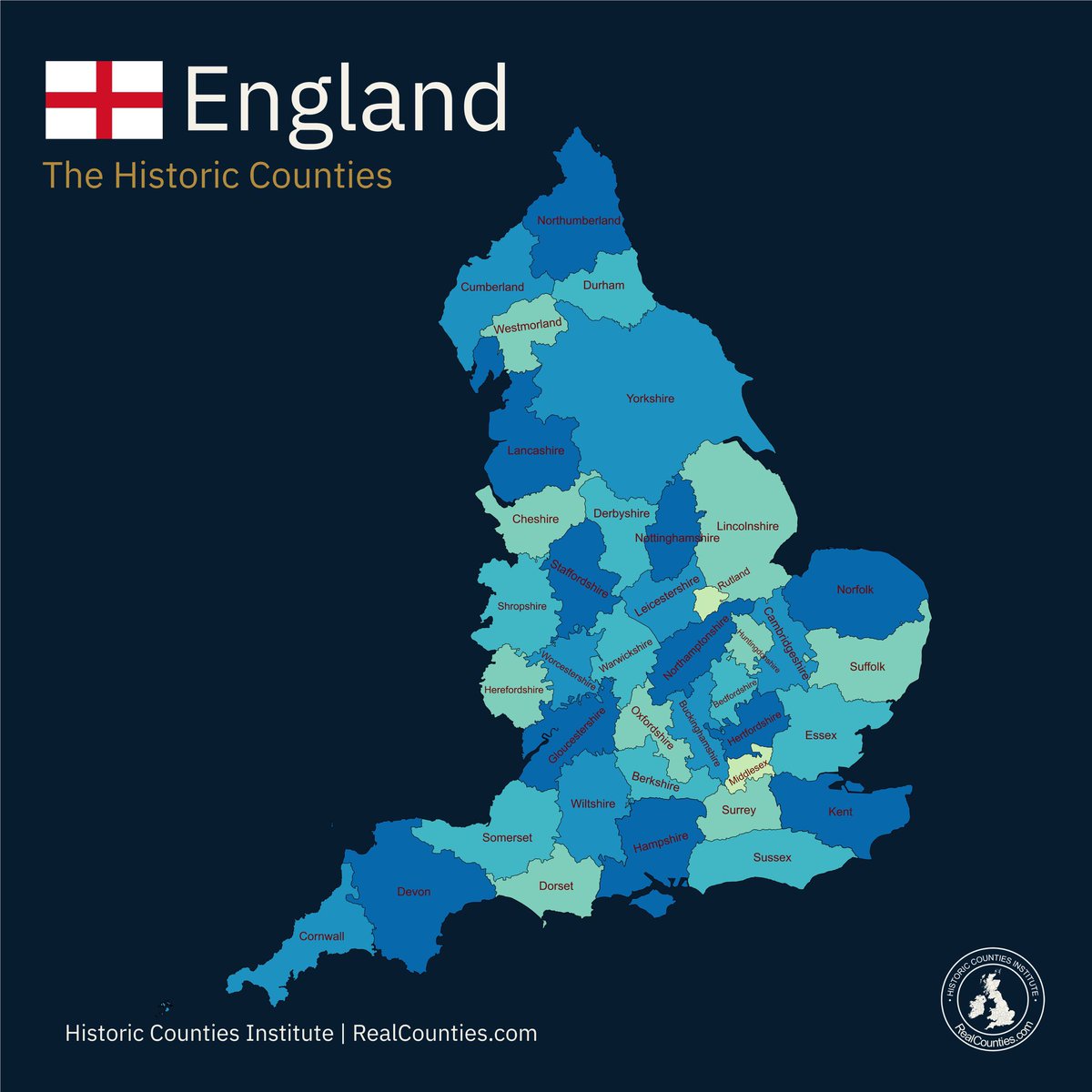 RealCounties's tweet photo. @FennellJW And yet that is a map of lieutenancy areas. Here are the *actual* county flags: https://t.co/vr914fZcKn