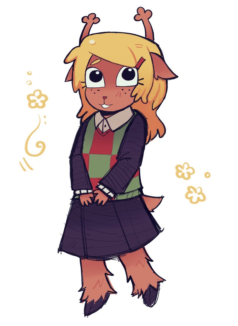JUST_JACKSONZ's tweet photo. Noelle from the hit game Deltarune https://t.co/nKrWGg8xZO