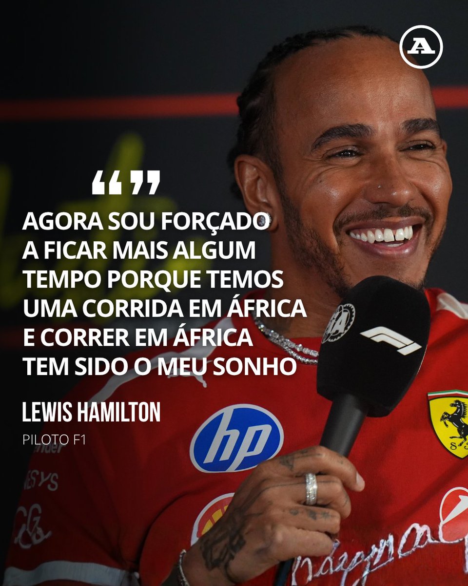 abolapt's tweet photo. Lewis Hamilton assumiu o compromisso de continuar a competir na Fórmula 1 pelo menos até 2031, altura em que terá 46 anos, com o objetivo de concretizar a antiga ambição de disputar uma prova no continente africano.🏎‍🟀

#Hamilton #f1 https://t.co/c8FoErDxL6