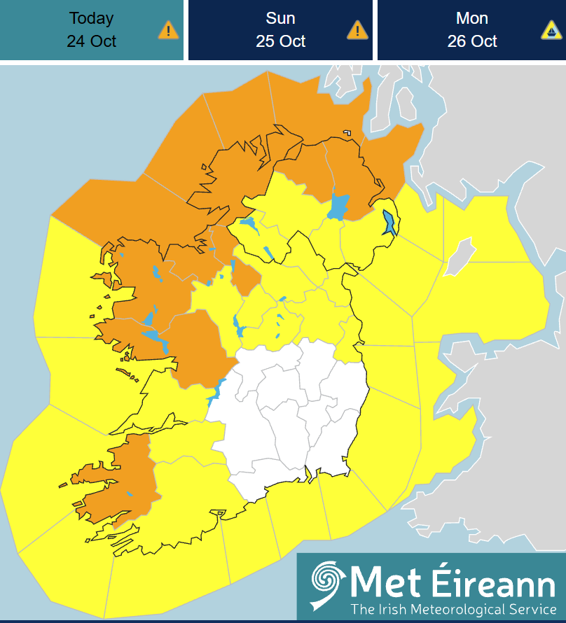 MetEireann's tweet photo. ⚠️Status Yellow Wind Warning update⚠️

Storm Boelo -  Very strong southwesterly winds🌬️ will veer westerly with severe gusts🍃.

Areas: Cavan, Dublin, Longford, Louth, Meath, Monaghan &amp; Westmeath

Valid: 6pm Saturday 24/10 to 12 noon Sunday 25/10

ℹ️ https://t.co/BoUueCIxKa https://t.co/TpNtL8qzJC