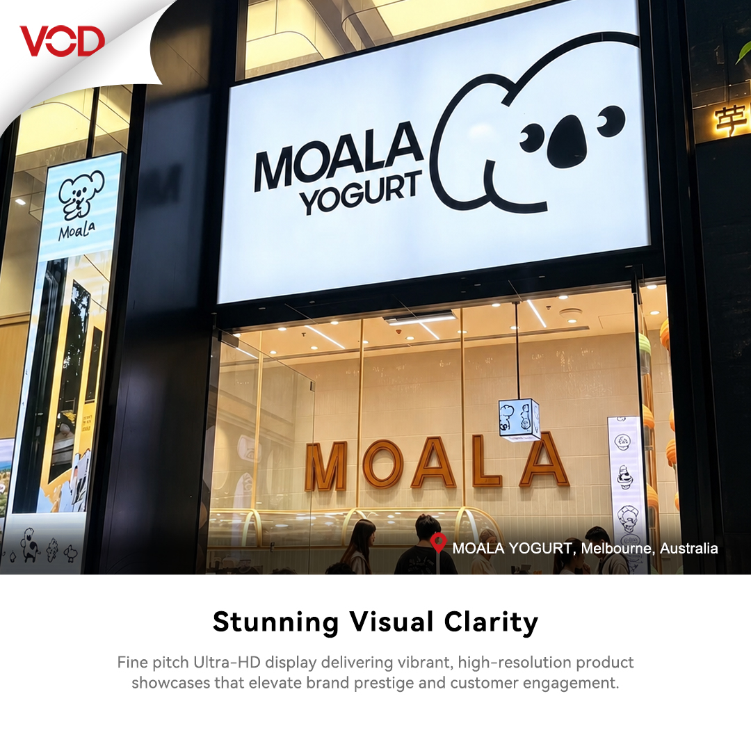 VOD__Visual's tweet photo. Case Study | Transforming retail shopping experiences with VOD Visual fine-pitch LED displays! 🍦

#VODVisual #CaseStudy #RetailTech #MOALAYogurt #DigitalSignage #LEDDisplays https://t.co/5YGTg2Re7N