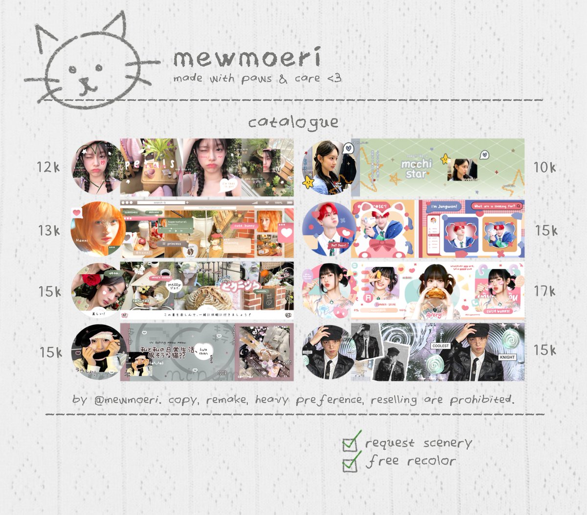 mewmoeri's tweet photo. one repost = one happy kitty! 😻

meow! 🐾 hooman looking for cute layout made by request? paw-se right now 😼🩷 got lil layouts waiting for ur purr-chase~ come take a peek, sniff around, and bring one (or more) home! 🎣🐈 #bealanja https://t.co/mv0fytUP6V