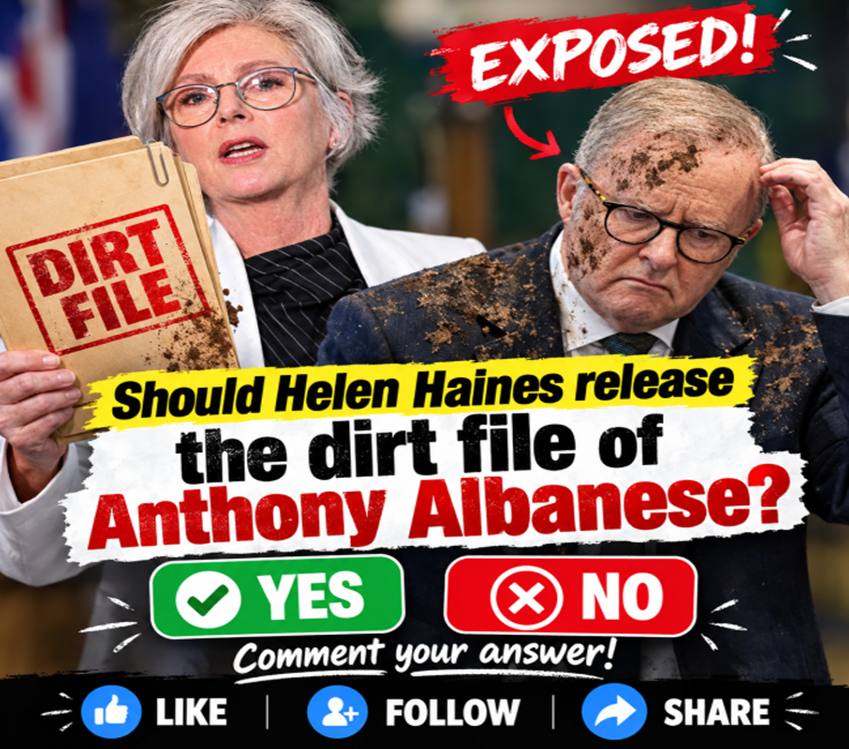 AussieFC's tweet photo. Should Helen Haines release the dirt file of Anthony Albanese? https://t.co/L4reluglxW