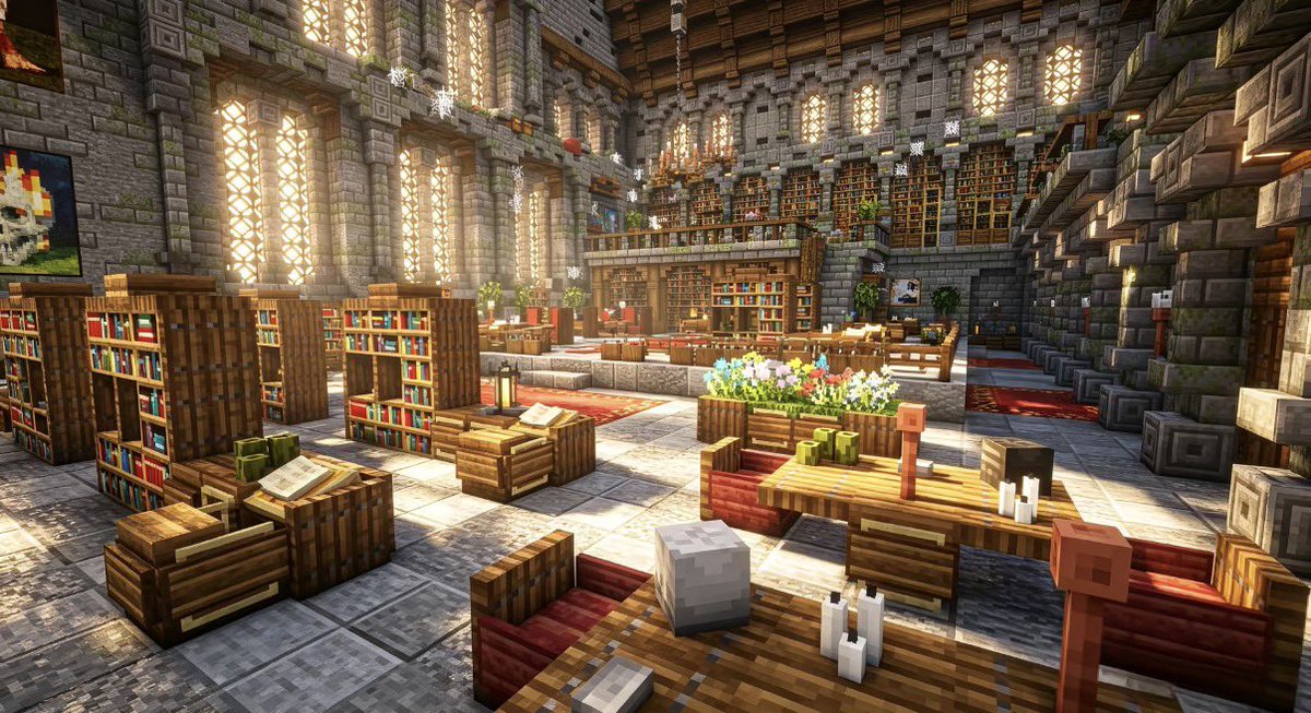 heheisig's tweet photo. Minecraft Stone Library Build Showcase https://t.co/jEdkiwpy7R