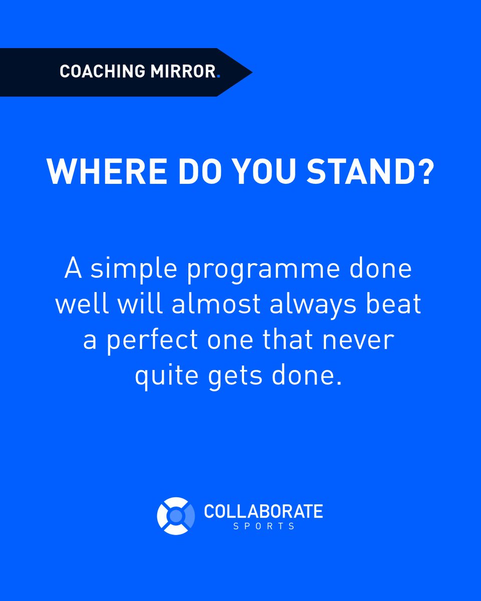 HowellsDan's tweet photo. When a coach showed us the programme he’d spent hours perfecting...

😕 It was brilliant on paper
😕 It just didn’t survive contact with a real week
🎯 The better programme was the one we got the athletes to actually complete.

Simple and done, or perfect and planned? https://t.co/CCzFEuYNdf