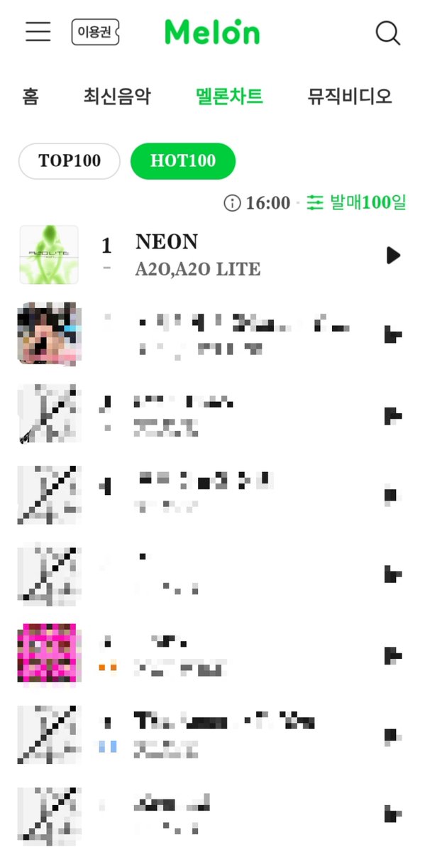 jkjkjkls27's tweet photo. 현재 NEON은 멜론 TOP100과 HOT100에서 모두 1위를 유지하고 있어요! 정말 대단해요 🥹💖 대견하다, 우리 아이들!

#A2OLITE #NEON https://t.co/CUQscadGCw