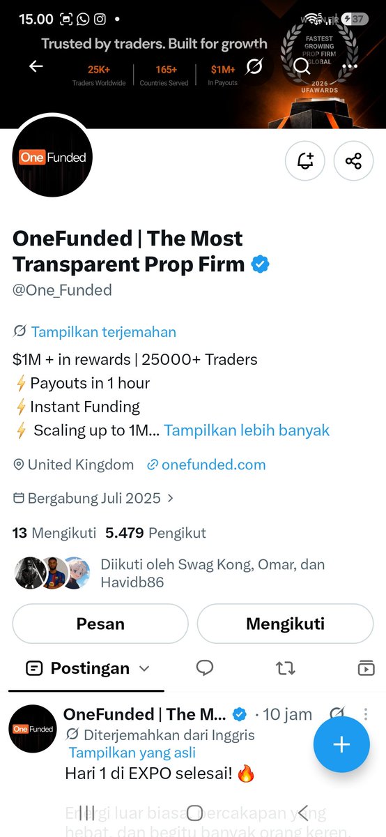 DyahADS's tweet photo. @OmarHalilu0 @One_Funded @permausn @shanifx445 https://t.co/9lgd0rXmu0