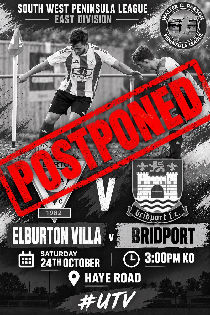 ElburtonVilla's tweet photo. 🔴⚪️⚽️ GAME OFF!!!

@ElburtonVilla v @Bridportfc 

Early call made by match referee to prevent visitors travel.

@swpleague @swsportsnews @PLsportsnews https://t.co/iiERI4tOFv