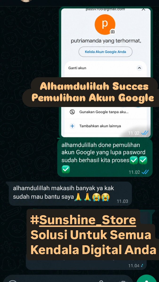aureattes's tweet photo. All Jasa Digital ☀️Sunshine_Store☀️

🌻JASA HAPUS AKUN 
🌻JASA PEMULIHAN DAN BALIKIN AKUN LUPA PASWORD/KE HACK
🌻JASA LACAK LOKASI
🌻JASA SADAP WA
🌻JASA LACAK HP HILANG BY NO HP/IMEI
🌻JASA HACK/PEMULIHAN AKUN (EMAIL,IG,WA,TWITER/X, FB,TIKTOK)
#zonauang
☎️Wa Di Bio Fast Respon☎️ https://t.co/4at086bhDO