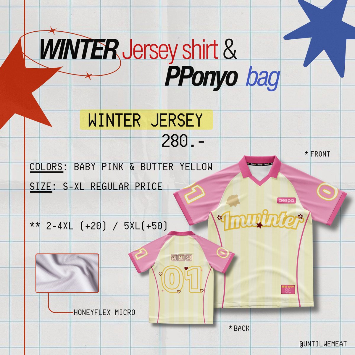 untilwemeat's tweet photo. ✴︎ PRE-ORDER ✴︎ 
WINTER JERSEY &amp; PPONYO BAG  (⭐️. )💭🏡 

📅  เปิดพรี : วันนี้ - 7 พฤศจิกายน เวลา 19:11 น. ( หรืออาจจะปิดก่อนวันค่ะ รับเท่าที่แพ็คไหวนะคะ y-y )

details ⤵️•* 
⋆🧷. https://t.co/9QKzKDdlwS

#ตลาดนัดเอสป้า #ตลาดนัดaespa https://t.co/WtWjEHJcHc
