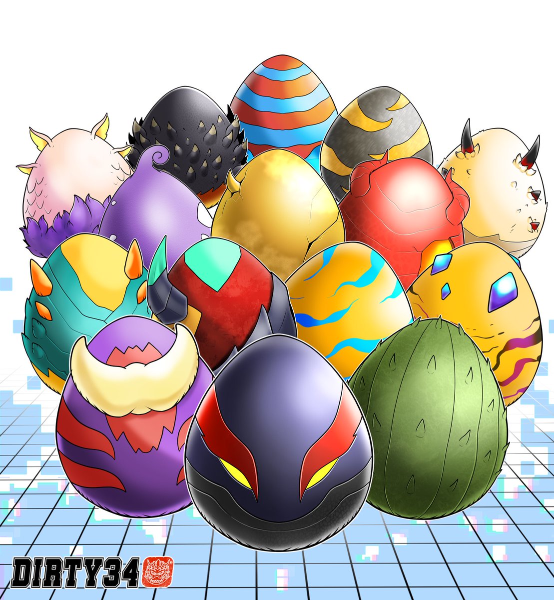 DIRTY34DRIP's tweet photo. 🥚Mystery Digitama gacha x MONSTER HUNTER !! 

adopts! 15  designs to pick from that include digi-egg, fresh, in-training and rookie stages! 

Starting at $40 each on my ko-fi - https://t.co/ECgfCl60cM

Join my discord to trade with others if you don't get one you bond with! https://t.co/GotMCQfEfF