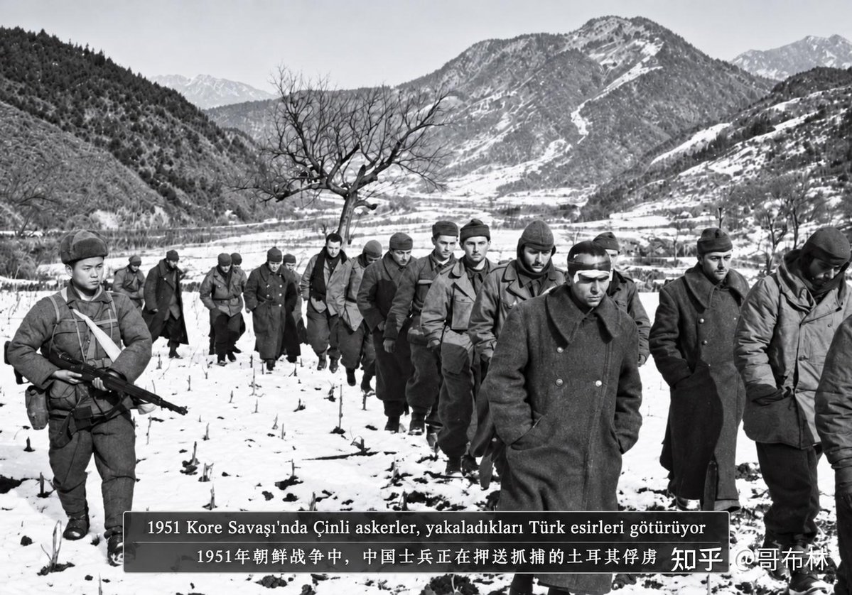Badana6hr8's tweet photo. @feminist_gram 在韩战中，土耳其旅在中国陆军的两个团的进攻中，只坚持了36个小时，并损失65%的人员和100%的重武器。很多土耳其士兵被中国士兵俘虏。然后，现在，土耳其人说：我们曾经让中国陆军感到了恐惧。 https://t.co/wYPfPWP3NX