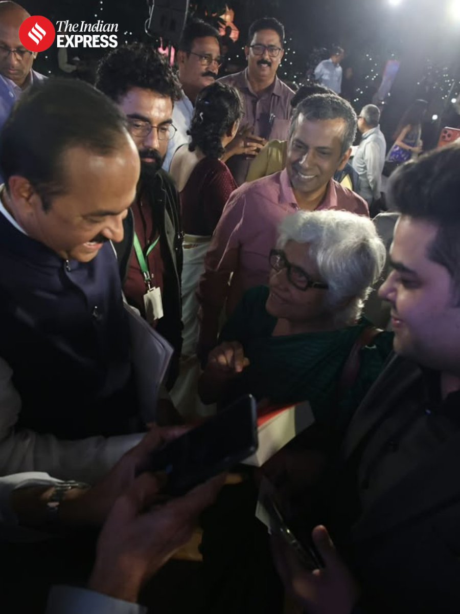 IndianExpress's tweet photo. An engaging evening at #ExpressAdda with V D Satheesan, Chief Minister of Keralam. The conversation covered Keralam’s push for investment, opportunities for the young, and the South’s place in the national political debate. Swipe through for highlights from the evening.
@eram_holdings @vdsatheesan @radicokhaitan @JoyalukkasIndia
#ExpressAdda #VDSatheesan #CMKeralam
