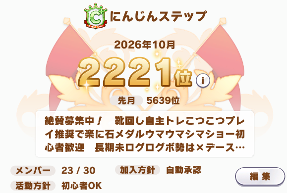 hemi_enjoy's tweet photo. 【メンバー募集】
9月ゲーム内で10名に増えて本格募集中。
現23名 B+2,200位
募　ウマ娘コツコツ楽しんでいる方
スタミナ消化のまったりオートで全然OKです（長期未ログ・ログボ勢は×） 
初心者歓迎無言適当スタンプOKです(´・ω・｀)
ID 229349370 #ウマ娘サークルメンバー募集 #ウマ娘サークル募集 https://t.co/aYay0yRmiA