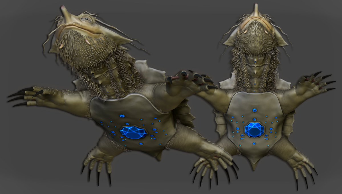 phiquest2358's tweet photo. Finally made some progress on the underside #details.

I'm gonna handle the rest with #materials\#textures so I'm finally comfortable enough with the shapes to get nasty with the #topology and #uvs.

#matamata https://t.co/12FKQAtHM7