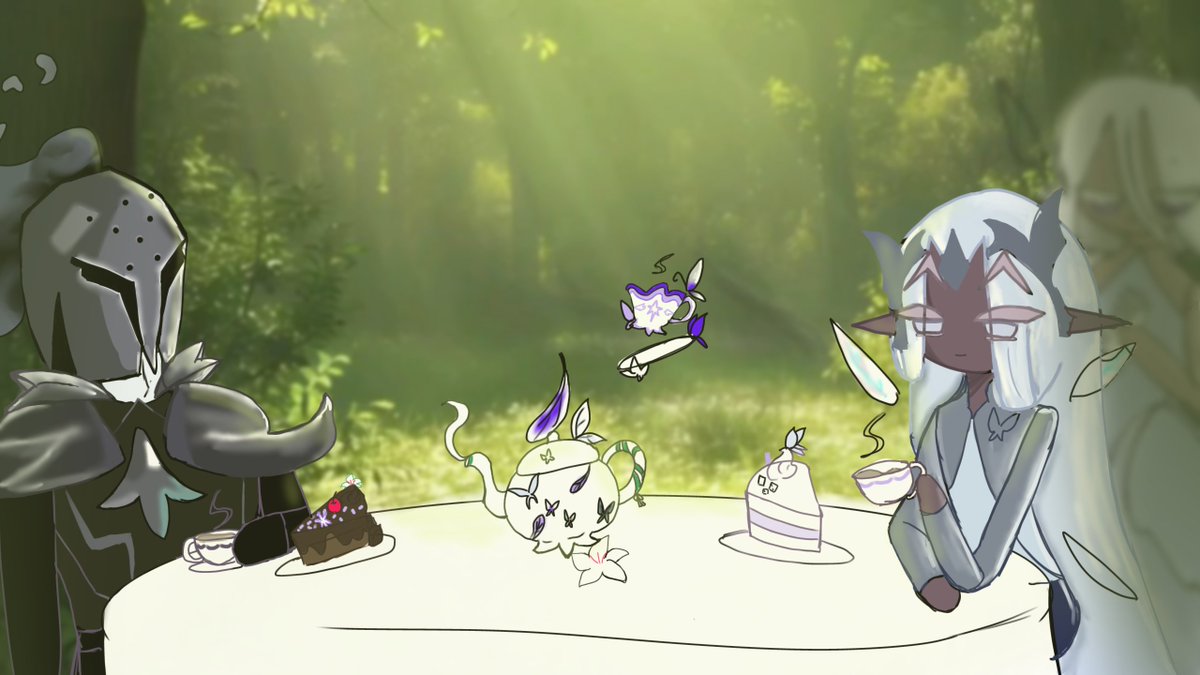 mint100504's tweet photo. Day 6: drinking petal tea
#SaltFaeWeek26
I tried my best https://t.co/e32O7BMGVN