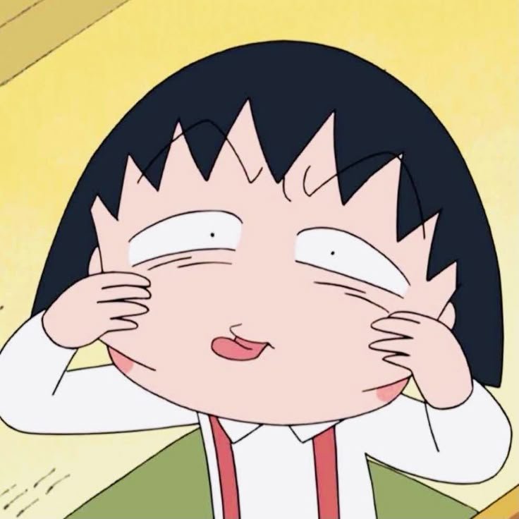 rakyansas's tweet photo. @inheartsease Lemes, ketahuan deh kesenjangan generasi ini. Maruko itu karakter kartun asal Jepang, anak kecil umur sembilan tahun. Familiar ga sama fotonya? 

Ok diizinkan, Dek. Sekalian bawain pisang goreng sama kopi (ini tugas khusus buat yang paling kecil alias Milly). https://t.co/wh420W0W29