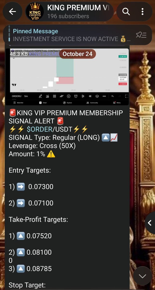Stevengoldmaan1's tweet photo. $ORDER 
Alhumdulillah we are winning and making more profit in the vip 
#KING_PUMPS_VIP 
#WE_STAND_WITH_PALESTINE
#VIP
#CRYPTO 
More sniper hit secured alhumdulillah 
Another huge sniper hit 
JOIN VIP NOW 
https://t.co/2VlzyQjgIl https://t.co/iiFDqaj7Sw