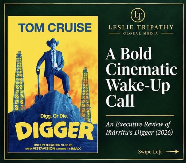 lezlietripathy's tweet photo. Leslie Tripathy Global Media reviews the #TomCruise starrer #DiggerMovie : “A bold cinematic wake-up call with a massive global message.” 
Full Premium Review:
👇
https://t.co/ujFUiaC0DJ
— By Leslie Tripathy
President of Leslie Tripathy Global Media https://t.co/a2E7cNU0pg