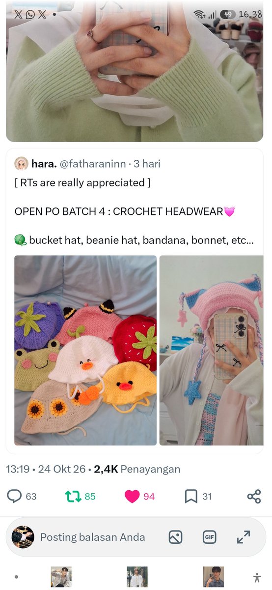Ainana24's tweet photo. @fatharaninn Lucuuuw bangeeet,  maauuu 😍🥰 https://t.co/Nl5QSrl9Nw