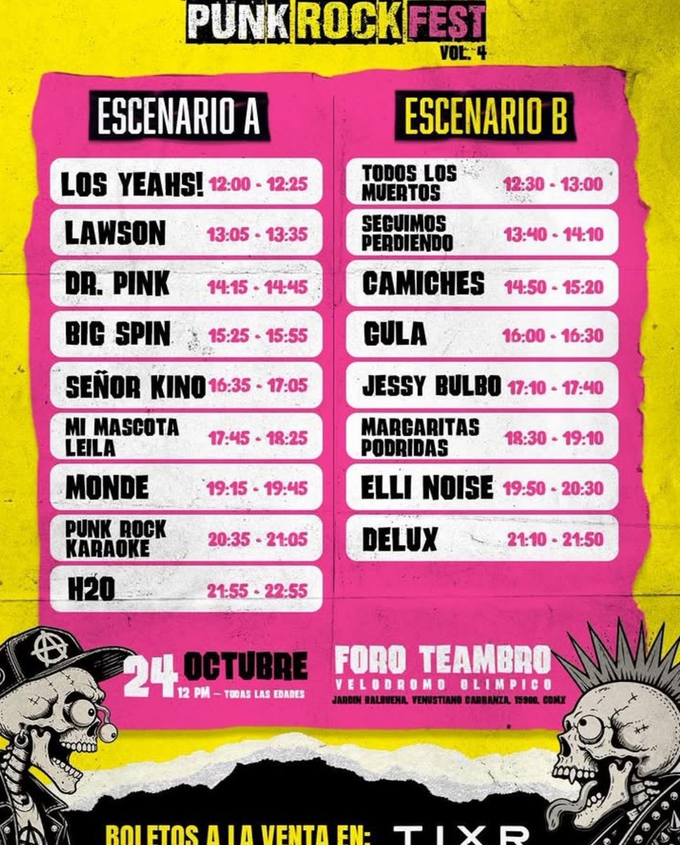 Boletos_CDMX_'s tweet photo. Vendo boletos digitales 

Punk Rock Fest Volumen 4
Velódromo Olímpico
General $450 c/u

Cannons
Pabellón Oeste 
General $500 c/u
Se transfieren directamente a tu cuenta Ticketmaster

Interesados dejar comentario aquí 👇🏽  @Bdm_tickets @Boletos_ @boletosMX_ @Gati_Tickets https://t.co/8IEHI4mMsR