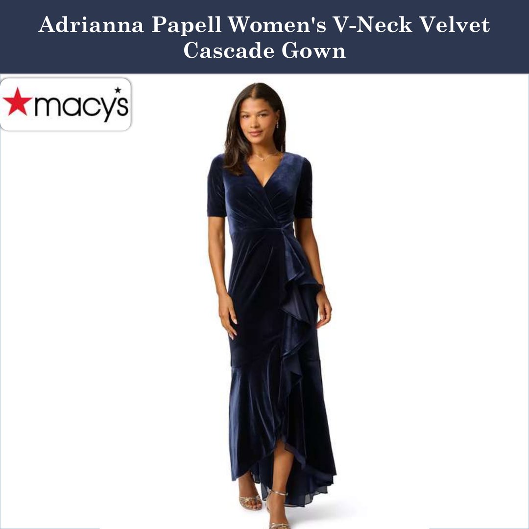 shopsavingss's tweet photo. Adrianna Papell Women's V-Neck Velvet Cascade Gown

#USA #macys

☛ Now $249

#velvetdress #dresses #outfit #fashion #womenswear #dress #style #velvetdresses #velvetsuits #trending #velvetlove #onlineshopping #instagood #wintercollection #ootd 

👉 https://t.co/ipzLNdCgFu https://t.co/qSsdFGsVPv