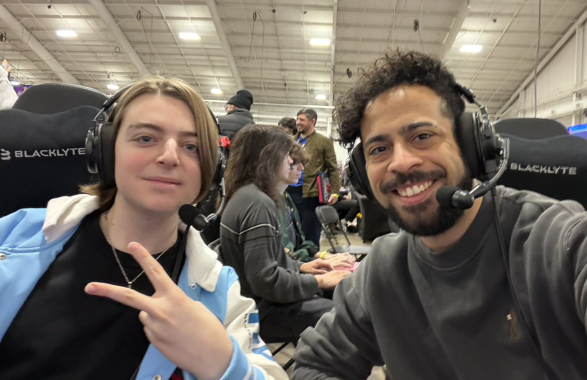 ZeroSyndicate's tweet photo. Live with GGST from Electric Clash! A Gold AWT qualifier in Toronto Canada. Myself and @HachimanFGC on the mic to kick it off from https://t.co/dgjtPLaijX https://t.co/uhjzLtyBx5