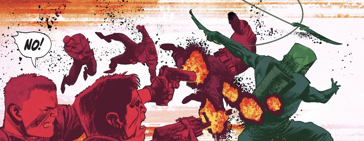 AbsoluteTheHood's tweet photo. [ @themysteryart ]

   Gunshots could be heard on the streets as the green arrow used his bow slicing off the heads off the criminals one and by one as screams could be heard loud. https://t.co/WmSFsKdM1G