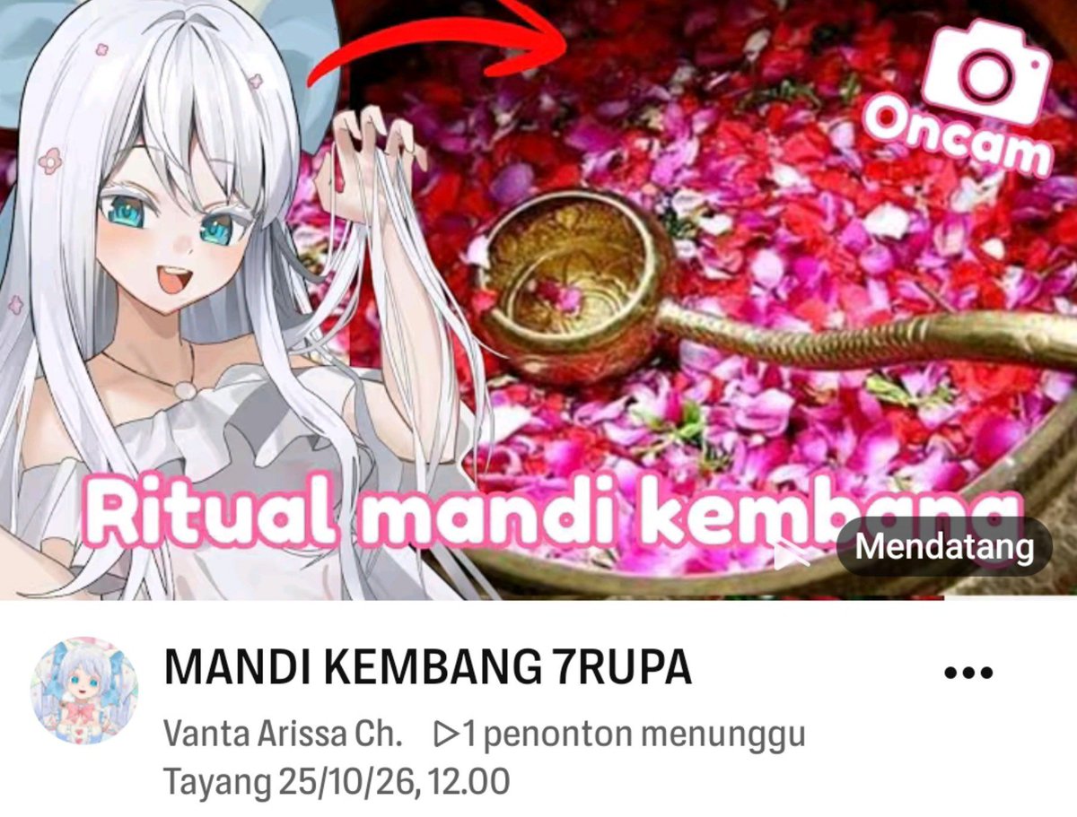 ArissaVanta's tweet photo. VTUBER RITUAL BUANG SIAL😱
https://t.co/PZeLxeccnL https://t.co/z9hX3FLnVy