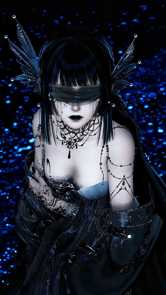 HParadise07's tweet photo. Blind Oracle 🖤

#InfinityNikki https://t.co/A96scHnray