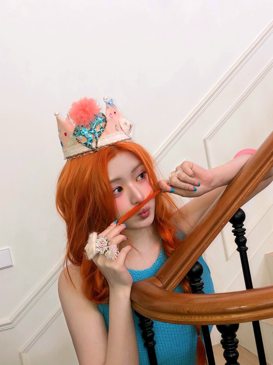 athhenayang's tweet photo. Channelled my inner pippi with these long orange braids (&amp;.) bright cheek blush 🍊🌸 https://t.co/VlFLXC9iWm